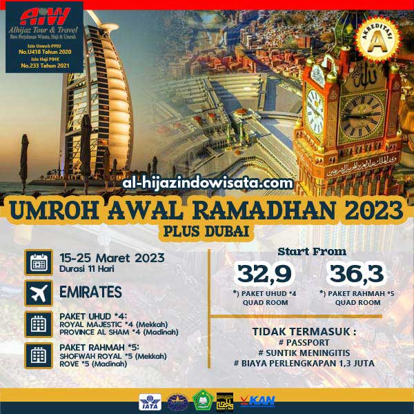 Umroh Ramadhan 2023 Plus Dubai