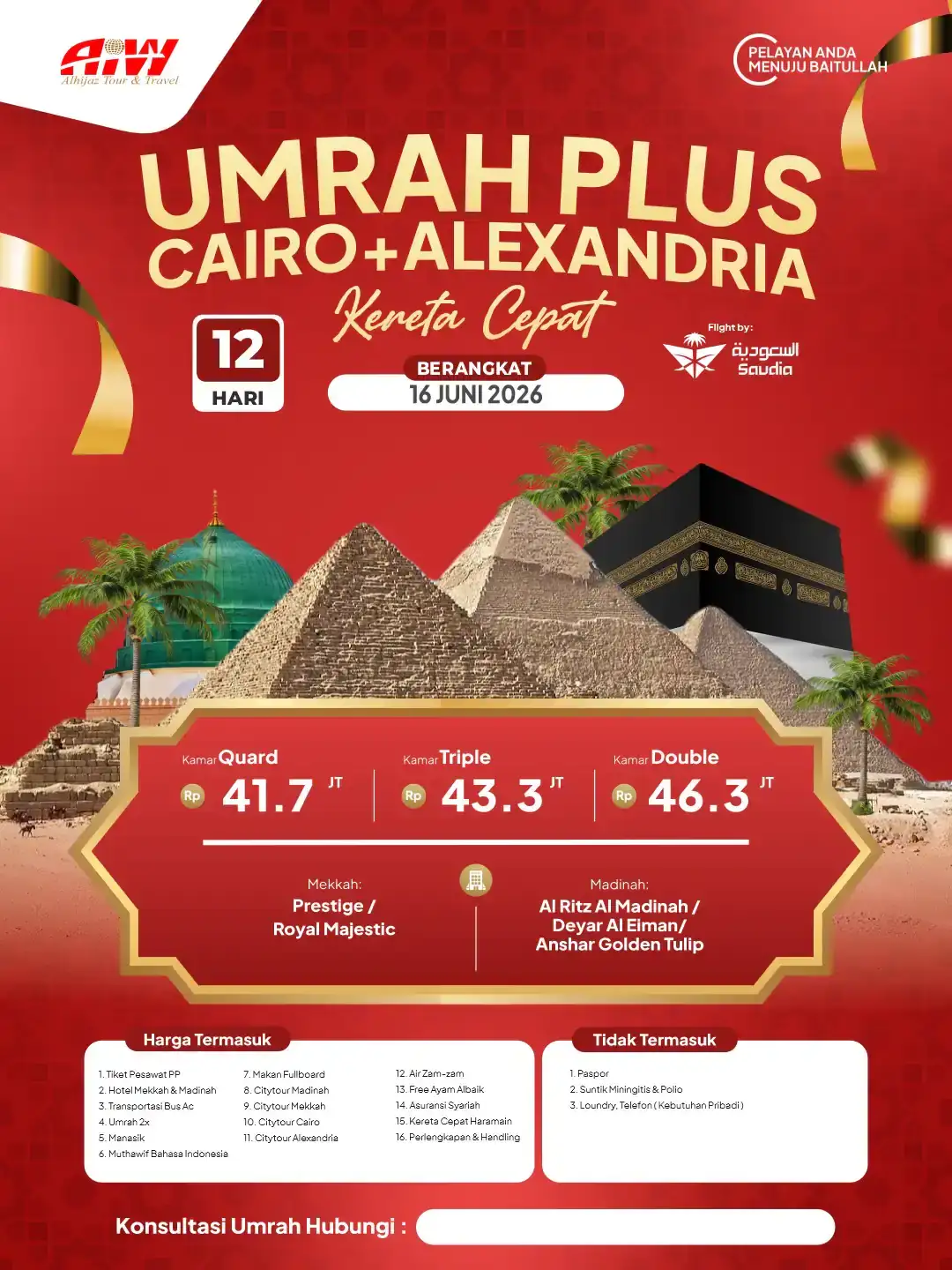Umroh Plus Cairo 2026 Juni
