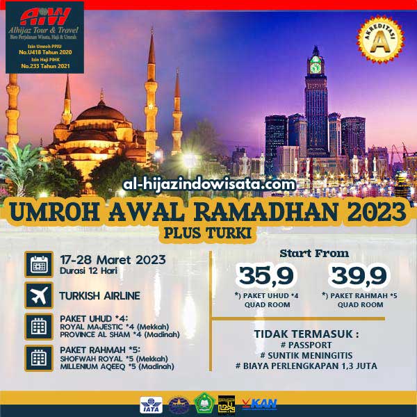 Umroh Ramadhan 2023 Plus Turki