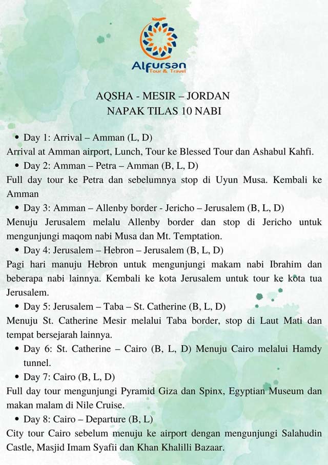 Paket-Tour-Wisata-Aqsa-Jordan-Mesir-Itirenary